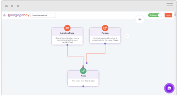 automation in EngageBay