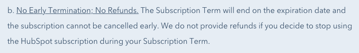 hubspot marketing terms of service