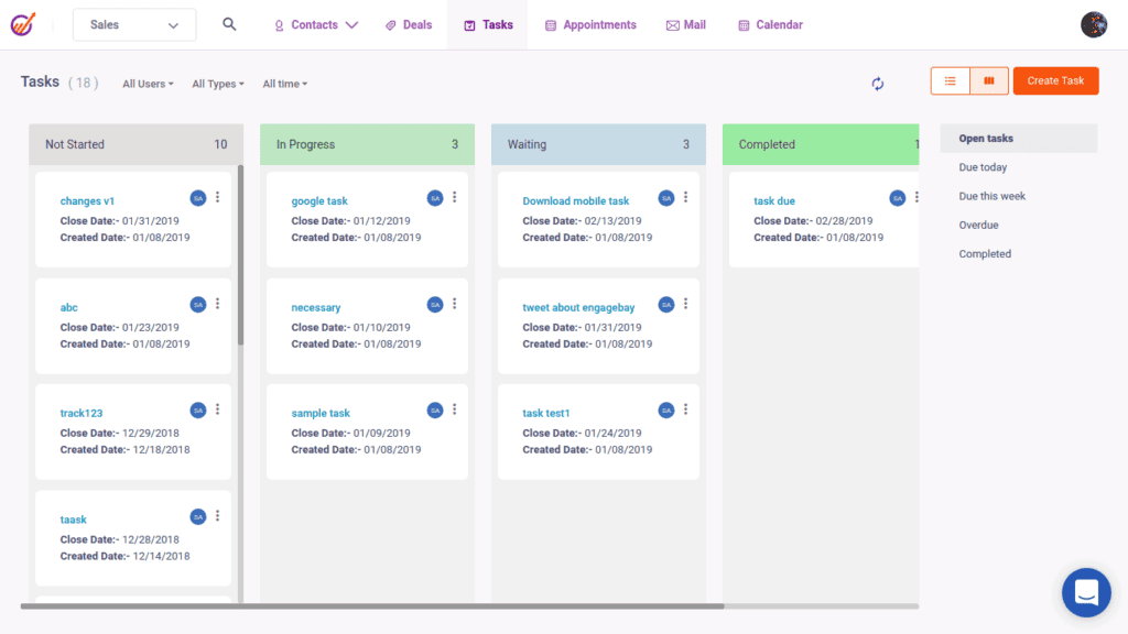 lead scoring tool EngageBay