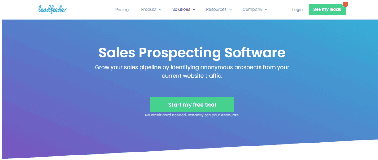 leadfeeder sales tool