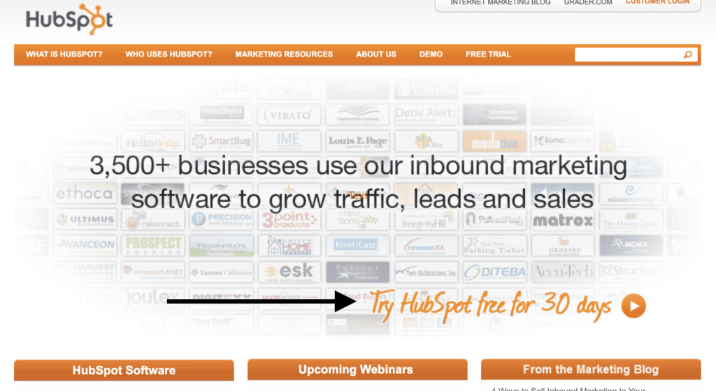 HubSpot CRM free 30days.