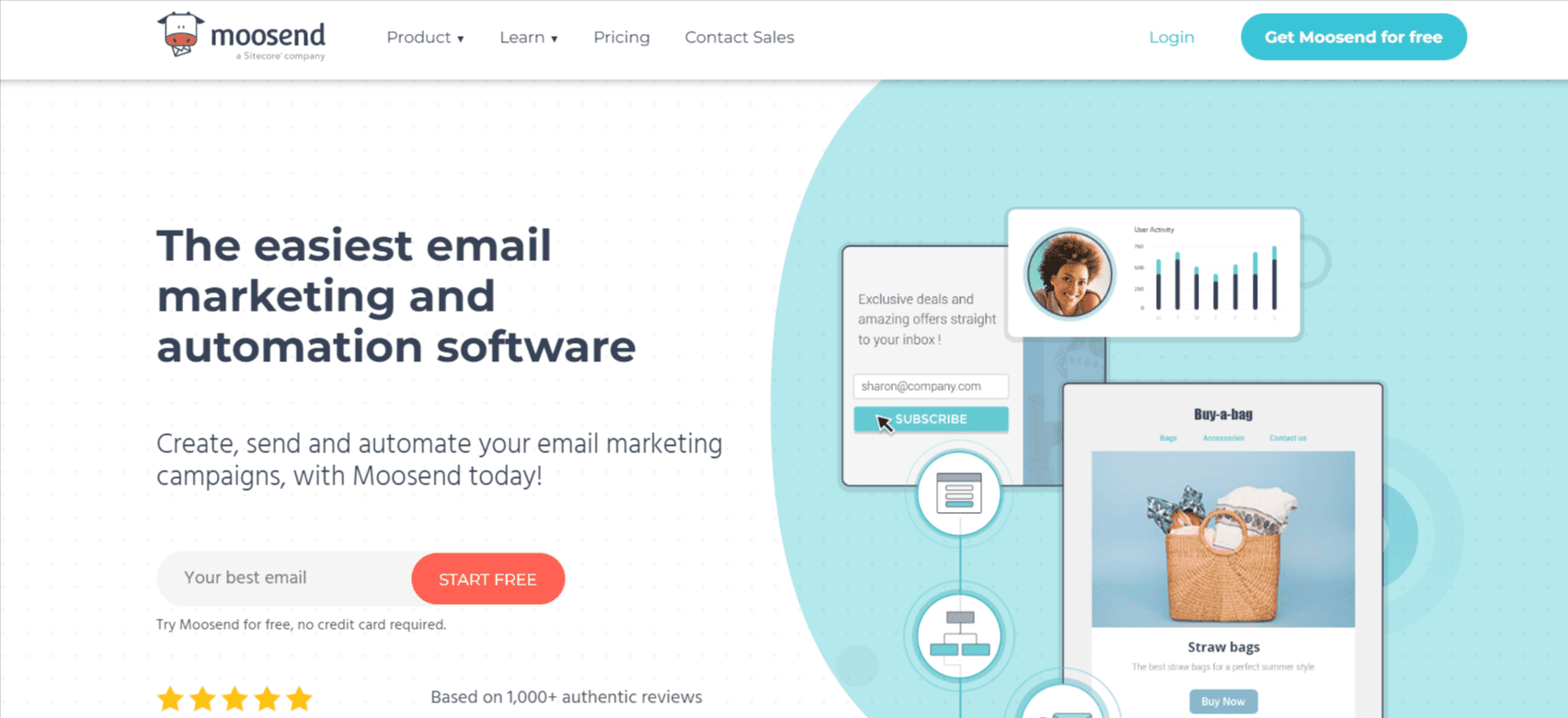 Moosend email marketing and automation software