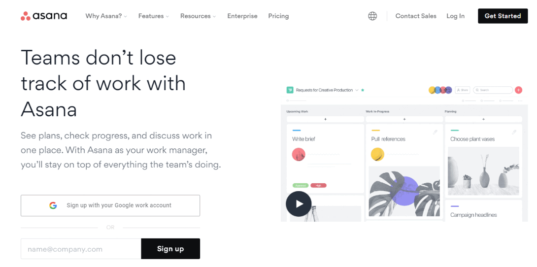 Asana project management tool