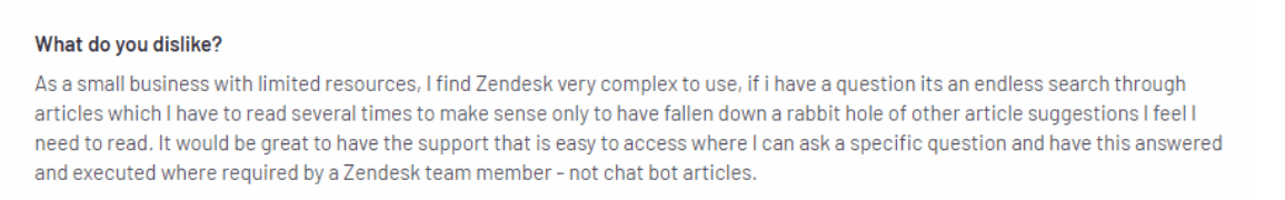 zendesk cons