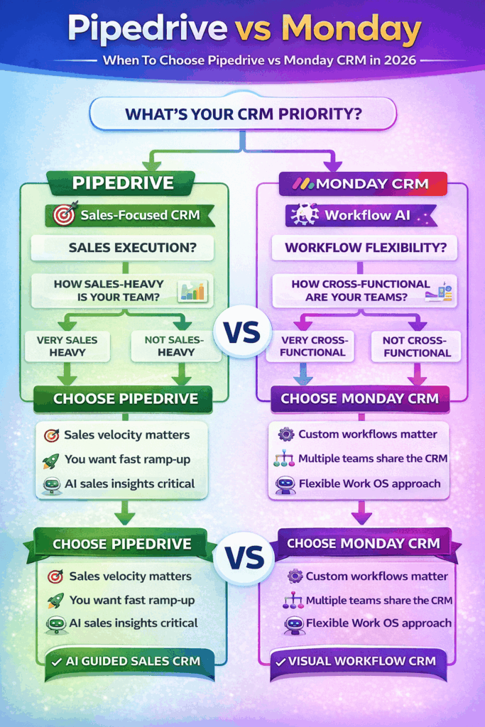 When to choose pipedrive vs monday crm