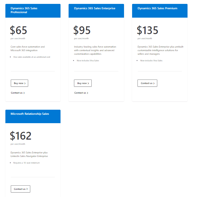 Dynamics 365 sales pricing