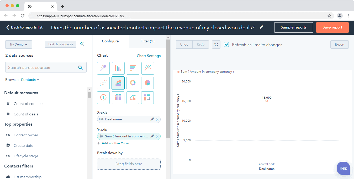 Custom Report Builder in HubSpot