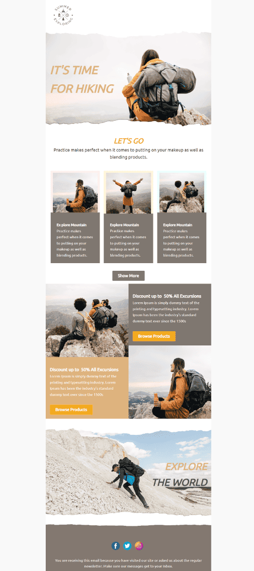 Travel email template by EngageBay