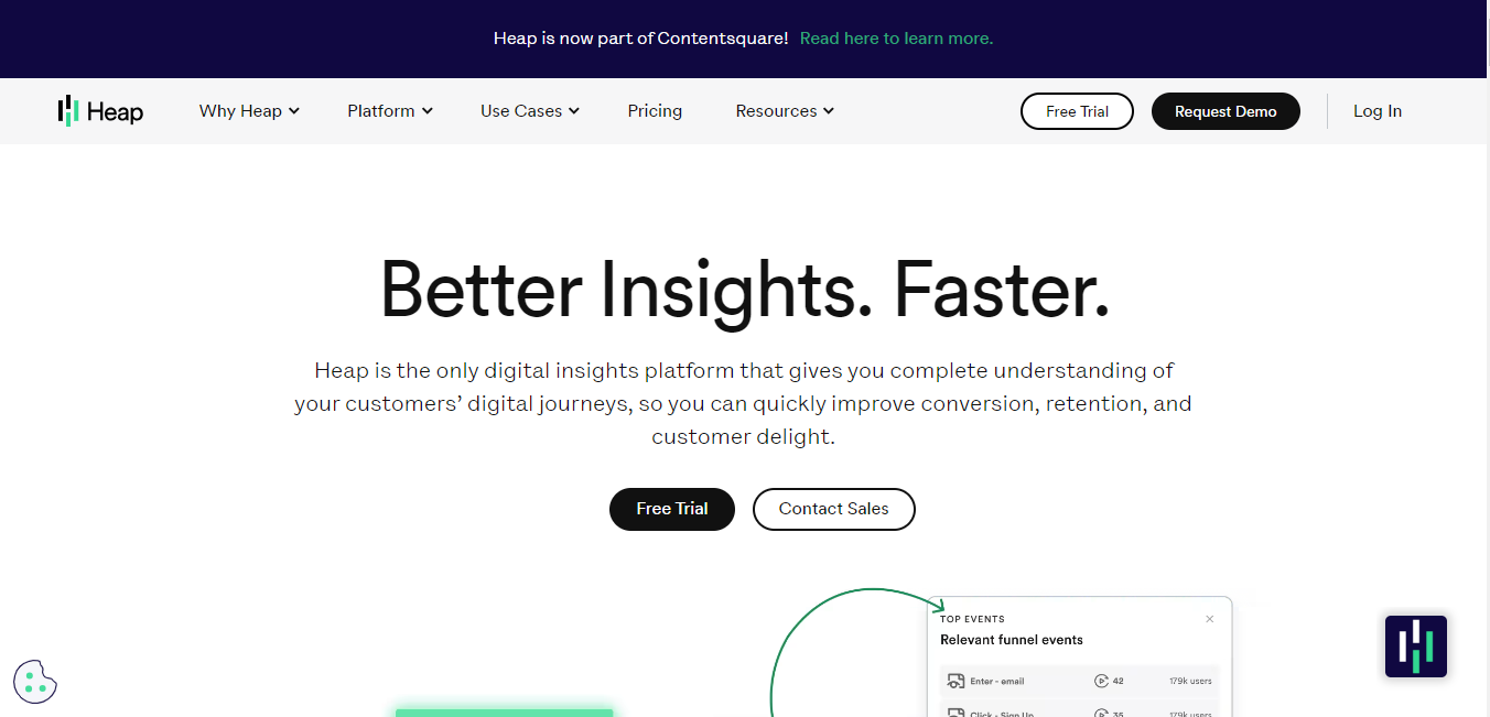 Heap -- customer segmentation software