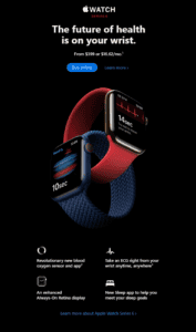 Apple's product launch email