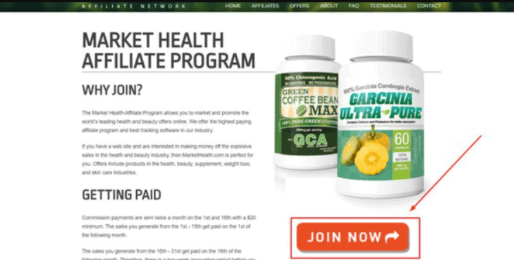 MarketHealth affiliate marketing program