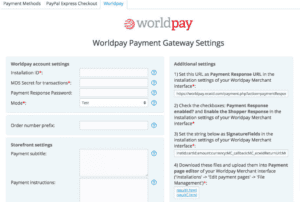 Worldpay business gateway