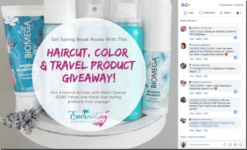 Social media spring giveaways