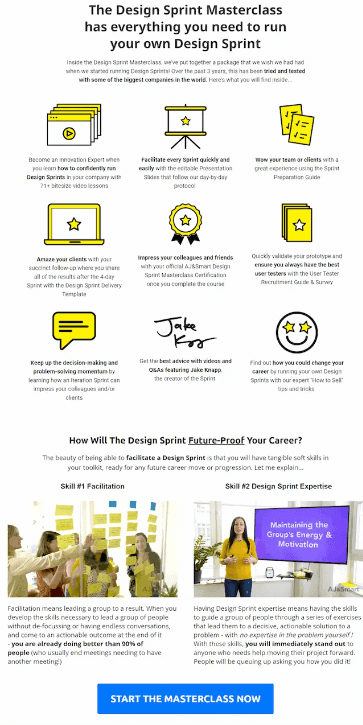 design-sprint-masterclass-sales-page