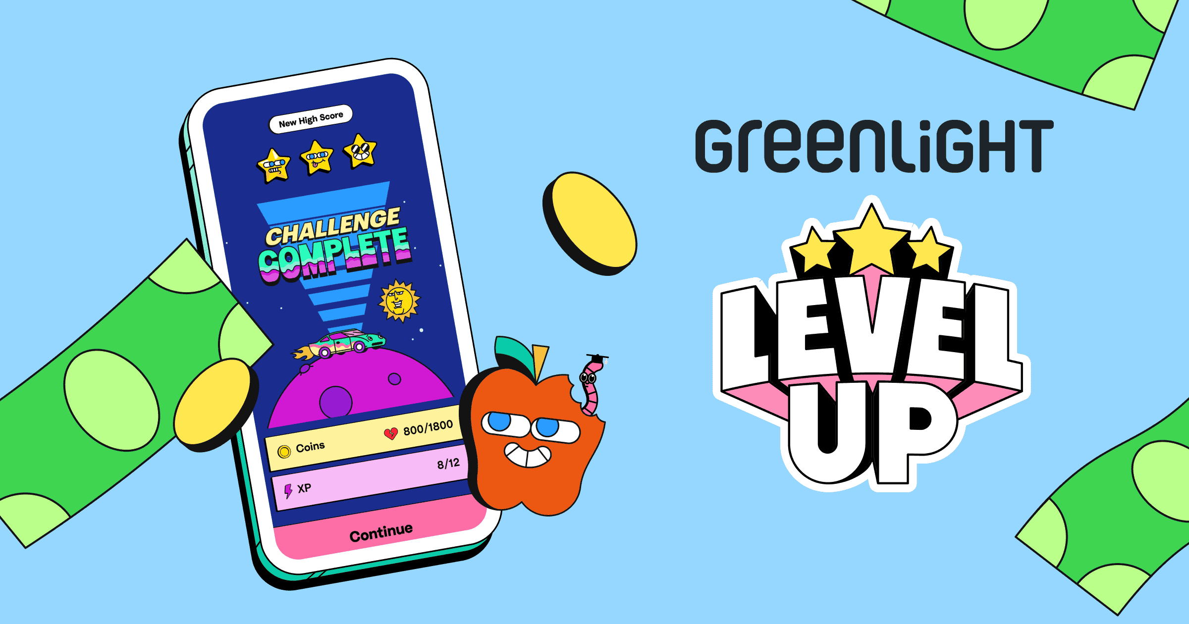 Greenlight Level Up gamification example